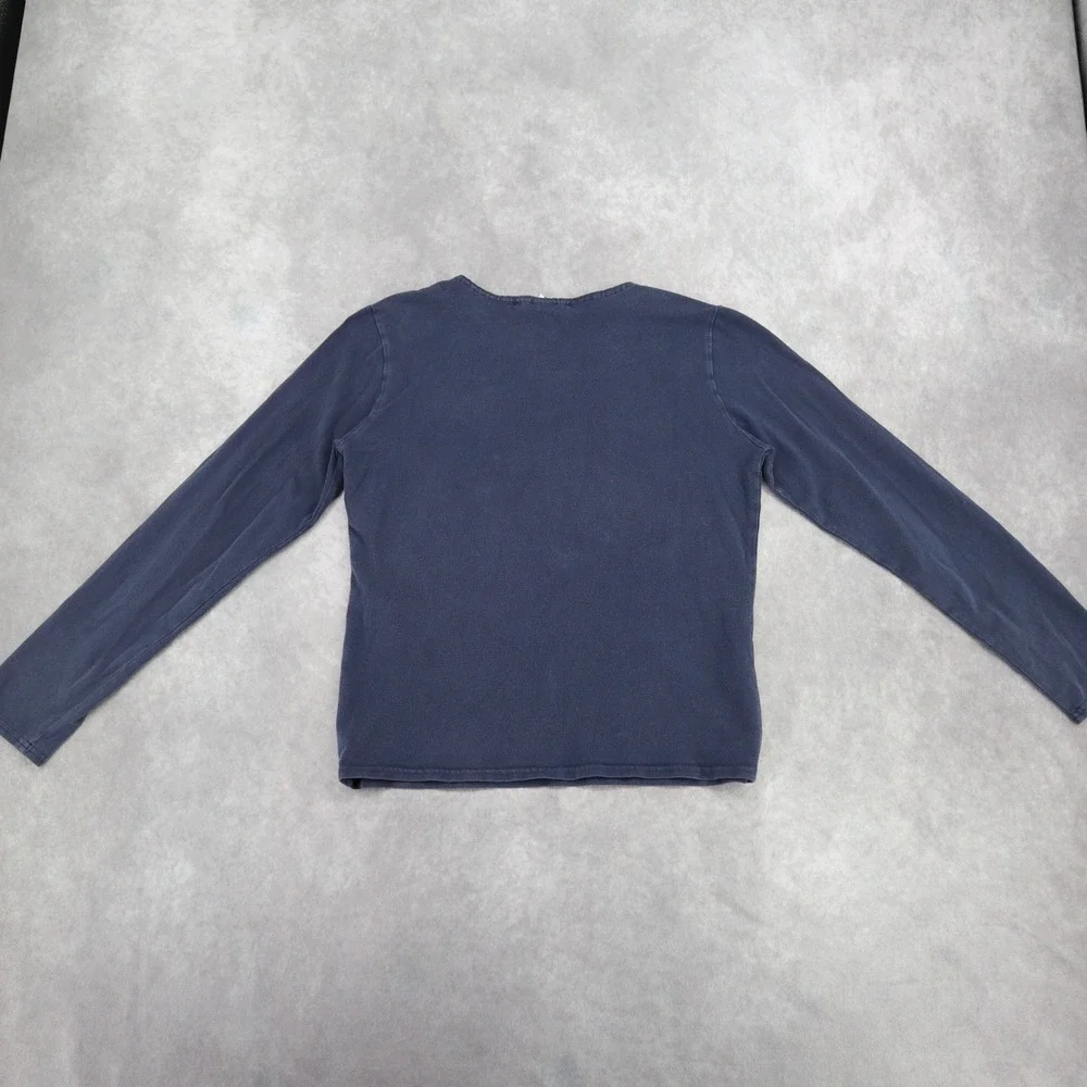Vintage Gap Long Sleeve Y2K Navy Stretch Long Sleeve Tee Shirt Cotton Fits XS